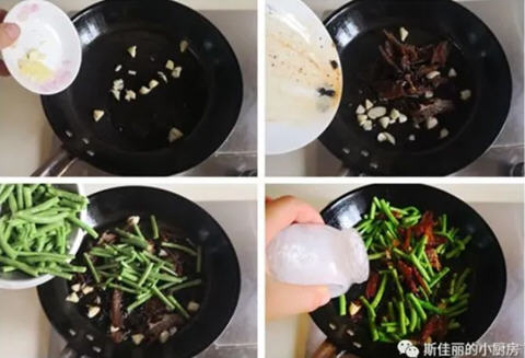 色泽漂亮，口感更加入味的豆豉鲮鱼炒豆角