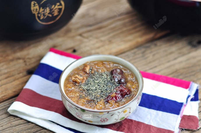 核桃黑芝麻粥的家常做法