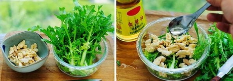 凉拌鲜核桃仁的做法步骤3-4