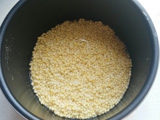 蔓越莓绿豆馅月饼(内附馅料做法),放入高压锅内加适量清水,水量与绿豆表面持平,然后压15分钟左右;(也可以用普通锅煮熟,但耗时比较长一些)