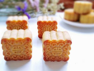 蔓越莓绿豆馅月饼(内附馅料做法),成品图!