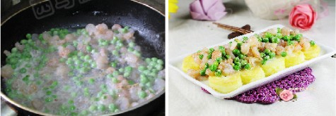 豌豆虾仁烩豆腐的做法的做法步骤6