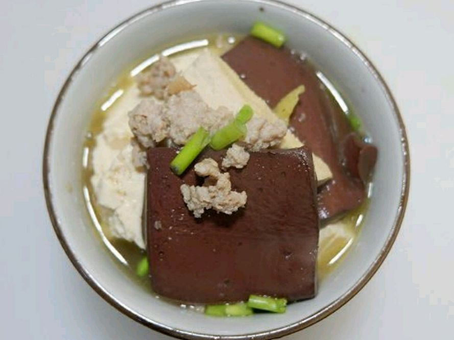 红白豆腐炖肉末的做法步骤10