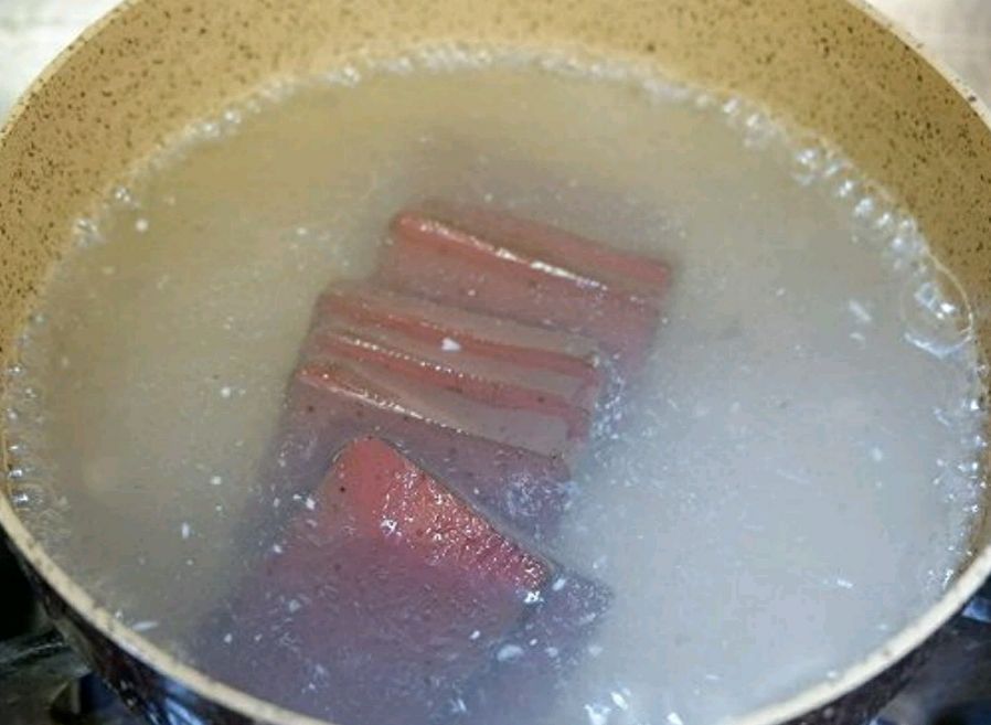 红白豆腐炖肉末的做法步骤6