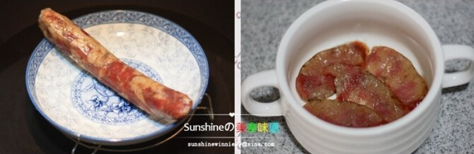 创意小厨房——腊肠蛋羹的做法的做法步骤1