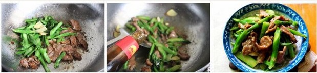 家家都会做的一道菜——芥蓝炒牛肉的做法步骤4