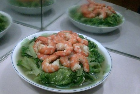 虾仁炒生菜(家常炒虾仁)