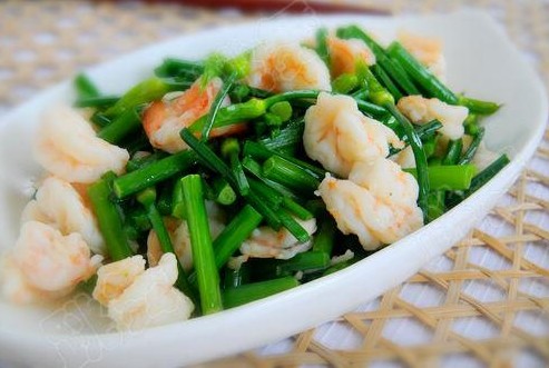 韭菜炒虾仁