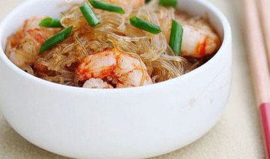 虾仁炒粉丝