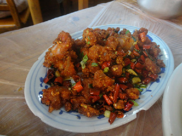 青椒炒酸鱼