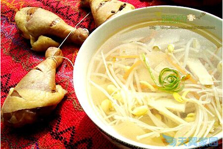 清淡开胃小汤——竹笋煮豆芽