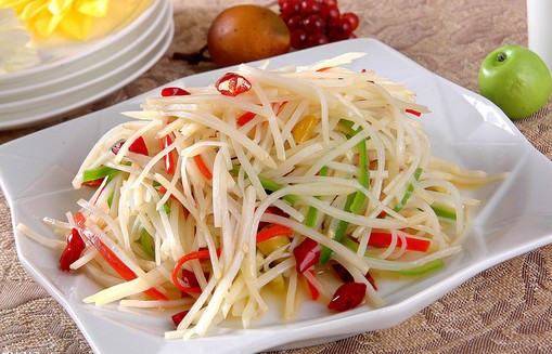 酸辣土豆丝的做法,酸辣土豆丝的家常做法