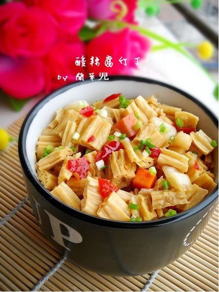 家常小炒——腐竹炒胡萝卜