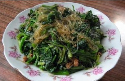 家常版菠菜炒粉丝