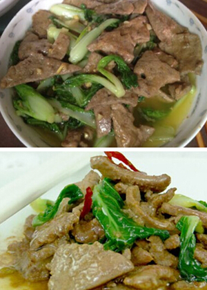 冬季补血家常菜，小白菜心炒猪肝