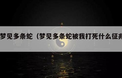  梦见多条蛇（梦见多条蛇被我打死什么征兆）