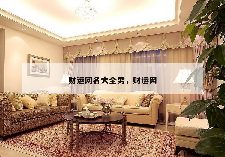 财运网名大全男，财运网