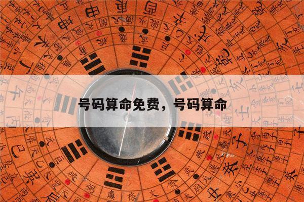 号码算命免费，号码算命