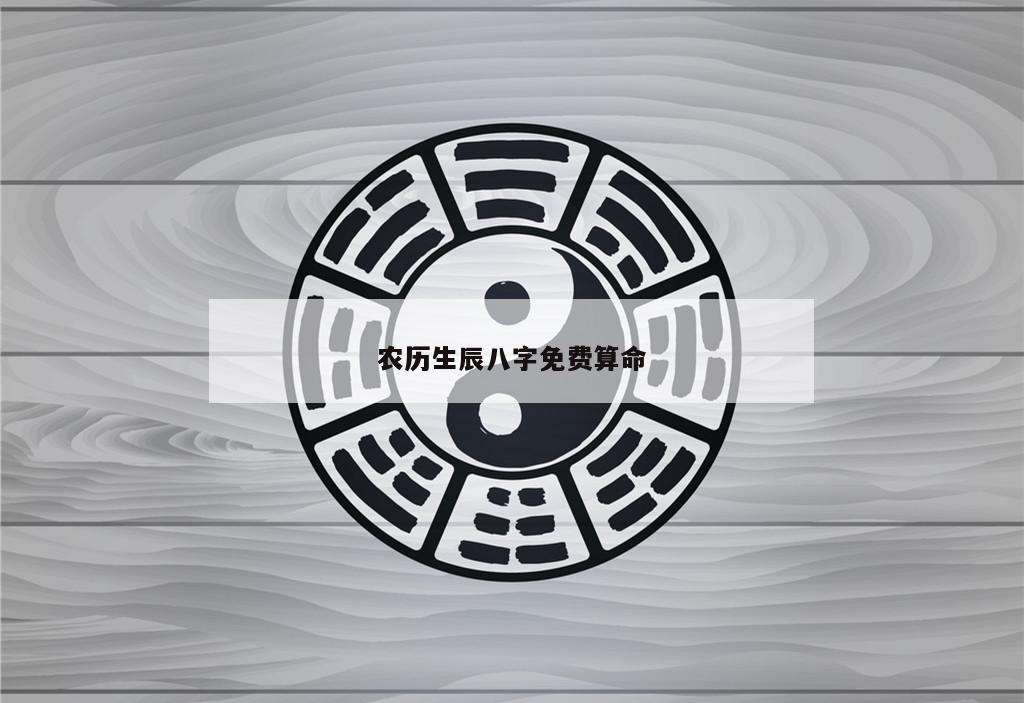 农历生辰八字免费算命